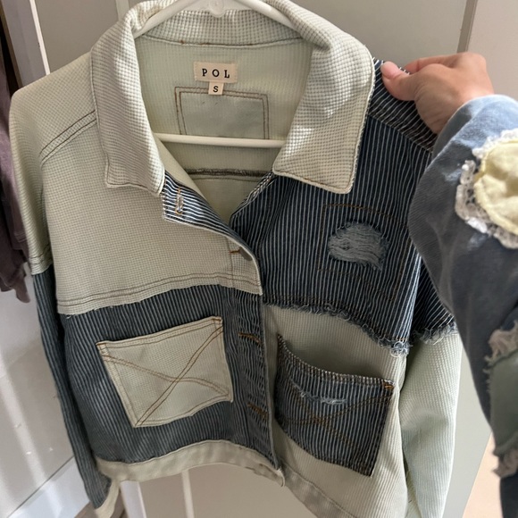 Pol jacket brand new size small over sized fit. Little bit of distress. - Picture 1 of 2